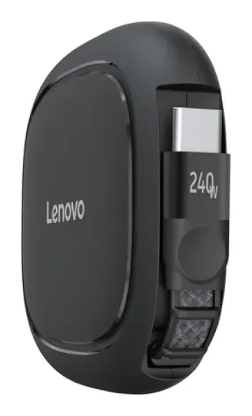 Lenovo 240W USB-C zaťahovací nabíjací kábel čierna / Kábel / USB-C / 240 W / 1,2 m (GX91V57058)