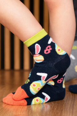 VEĽKONOČNÉ DETSKÉ PONOŽKY 014 MELANŽOVĚ ŠEDÁ 32-34