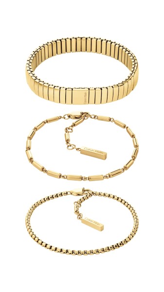 Calvin Klein Súprava pozlátených náramkov CK Stacked 35000838