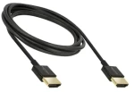 DeLock HDMI 3D slim kábel s Ethernetom čierna / Kábel HDMI / 2 m / 4K 120 Hz / 18 Gbit / s / pozlátené konektory (84773)