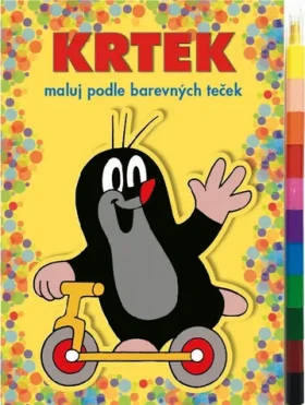 AKIM Maľuj podľa farebných bodiek Krtko + MAXI voskovka