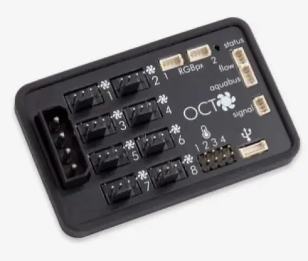 Aqua Computer OCTO / fan controller pre 8x PWM / aquabus / 4x temp / flow sensor / 2x RGBpx (53286)