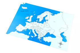 Moyo Montessori Moyo Montessori Kontrolná mapa - Európa Nová - s popiskami