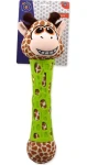 BEFUN Hračka pre psov Žirafa / Plyš, TPR guma / 39 cm / Zelená / Pre šteňatá (414-10513)