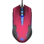 E-BLUE Auroza G červená / Herná optická myš / 3000DPI / 6 tlačidiel / 1 koliesko / drôtová (USB) (EMS607REAA-IU)