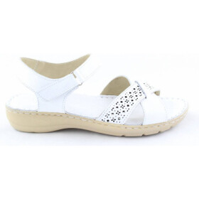 Wild 016785B.01 White Dámske celokožené sandále 40