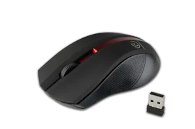 Rebeltec Galaxy čierno-červená / Bezdrôtová optická myš / Gumovaný povrch (RBLBYS00035)