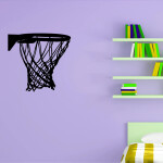 Veselá Stena Samolepka Basketbalový kôš Farba: béžová, Veľkosť: 60 x 56 cm