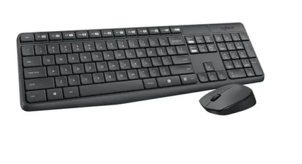 Logitech Wireless Desktop MK235 / Klávesnica / Myš / USB / Čierna / US (920-007931)