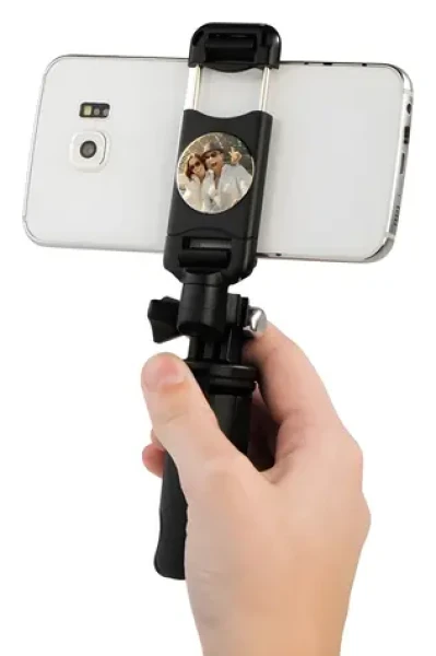Mini statív pre smartphone 20 cm čierny / Statív / Vreckové prevedenie (4621)