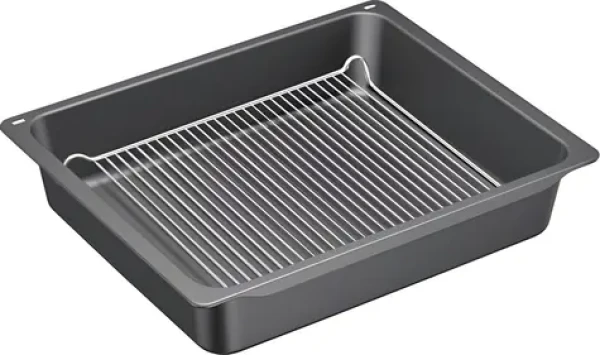 BOSCH HEZ633070 antracitová / Panvica s roštom / smaltovaná / do 300 ° C / 2dielna sada (HEZ633070)