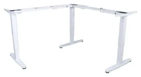 Equip Elektrický rám stola Triple Motor L-tvar biela / Rám stola / výškovo nastaviteľný / nosnosť 150 kg / kov (650821)