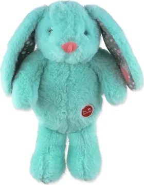 DOG FANTASY Hračka Zajačik Cuddle s tlčúcim srdcom tyrkysová / 29 cm / polyester (454-860736)