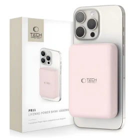 Tech-Protect LifeMag PB11 ružová / Powerbanka / MagSafe / 10000 mAh / 15W / USB-C