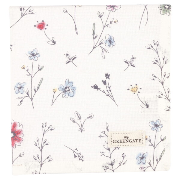 GREEN GATE Bavlnený obrúsok Venissa White 40 x 40 cm