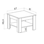 Konferenčný stolík Gete - štvorec (beton jasný)