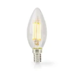 Nedis LED žiarovka E14 / Sviečka / 4.5 W / 470 lm / 2700 K / Stmievateľné / Teplá biela / Retro štýl / 1 ks (LBFE14C352)