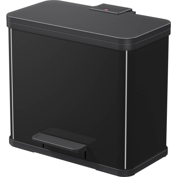 Hailo öko trio plus L 6332600 odpadkový kôš, 27 l, ocelový plech, (d x š x v) 470 x 470 x 430 mm, čierna, s pedálovým otváraním, 1 ks; 6332600