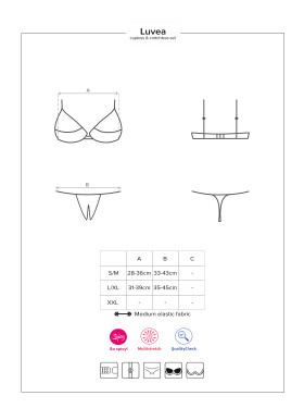 Rozpálený set Luvae cupless set - Obsessive S/M černá