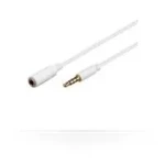 MicroConnect Slim audio kábel 4-pin Jack 3.5mm (M) - Jack 3.5mm (F) 1m biela (IPOD003A)