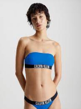 Dámska plavková podprsenka Bandeau KW0KW01966 C4X modrá-čierna - Calvin Klein M