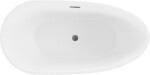 MEXEN/S - Eos voľne stojaca vaňa 170 x 75, biela, sifón a prepad grafit kartáčovaná 52471707500-66