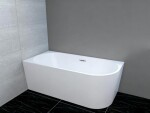 HOPA - Voľne stojaca vaňa AVITA NEW biela, so štrbinovým prepadom - Farba sifónu - Chróm, Rozmer vane - 170 × 80 cm, Spôsob prevedenia - Ľavé VANAVN170L