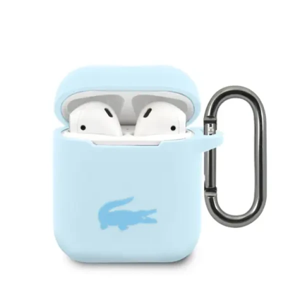 Lacoste Liquid Silicone Glossy Printing Logo Puzdro pre AirPods 1/2 Blue (57983127820)