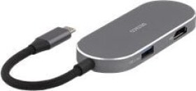 Deltaco USB-C jungčių stotelė DELTACO, 1x HDMI/RJ45/SD/mSD, 3x USB-A / USBC-HDMI26 / 1902421