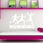 Veselá Stena Samolepka Running Farba: bílá, Veľkosť: 100 x 77 cm