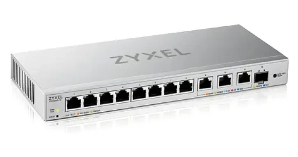 ZyXEL XGS1250-12 sivá / Switch / Managed L2 / 11x 10G RJ-45 / 1x SFP+ / 96 Gbit/s (XGS1250-12-ZZ0102F)