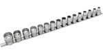 SILVER Nástrčné hlavice SPLINE 1/2" / 12-hranné / 16 ks (EX11217)