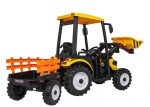 Mamido Detský elektrický traktor MEGA D68 24V s prívesom žltý