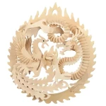 Woodcraft Drevené 3D puzzle Fénix a drak