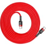 Baseus CATJK-D01 Cafule červená / kábel USB-C / 60W / 2m (CATKLF-H09)