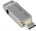 GOODRAM ODA3 USB-C 3.2 32GB strieborná / Flash disk / USB-A + USB-C 3.2 / čítanie: 60MBs / zápis: 20MBs (ODA3-0320B0R11)