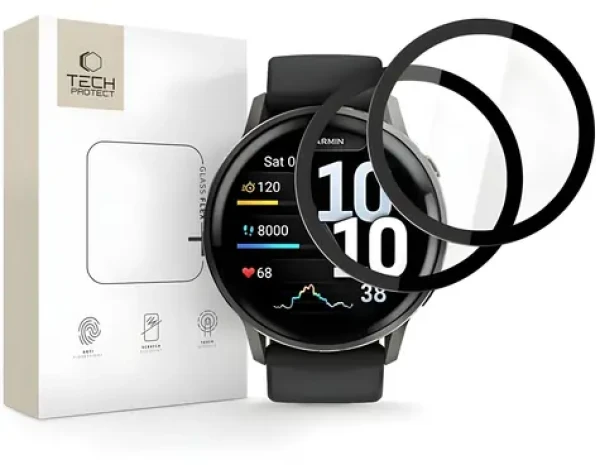 Tech-Protect Glass Flex+ pre Garmin Venu 4 45mm čierna / Ochranné sklo / 2 ks