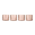 Ferm Living Sklenice Ripple Low Blush 200 ml – set 4 ks
