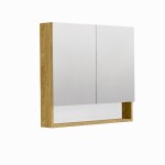 Zrkadlová skrinka SAT Cubeway 80x14x72 cm lamino dub hickory GALCU80DH GALCU80DH