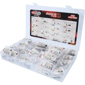 Servisný sortiment TPMS / TPMS pre systémy kontroly tlaku v pneumatikách, 150 ks KS Tools 149.0100; 149.0100