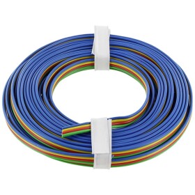 Econ connect KL4X014FARB5 opletenie / lanko 4 x 0.14 mm² modrá, žltá, červená, zelená 5 m; KL4X014FARB5