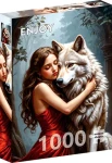 ENJOY Puzzle Dáma a vlk