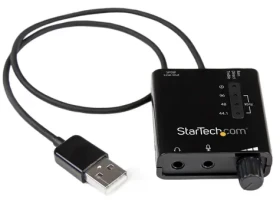 StarTech USB zvuková karta so SPDIF čierna / Externá zvuková karta / 5.1 kanálov / USB / C-Media CM6533 (ICUSBAUDIO2D)