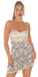 Sexy Bandeau-Dress with lace white 12