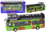 Mamido Turistický dvojposchodový autobus 1:32 s otváracími dverami zelený