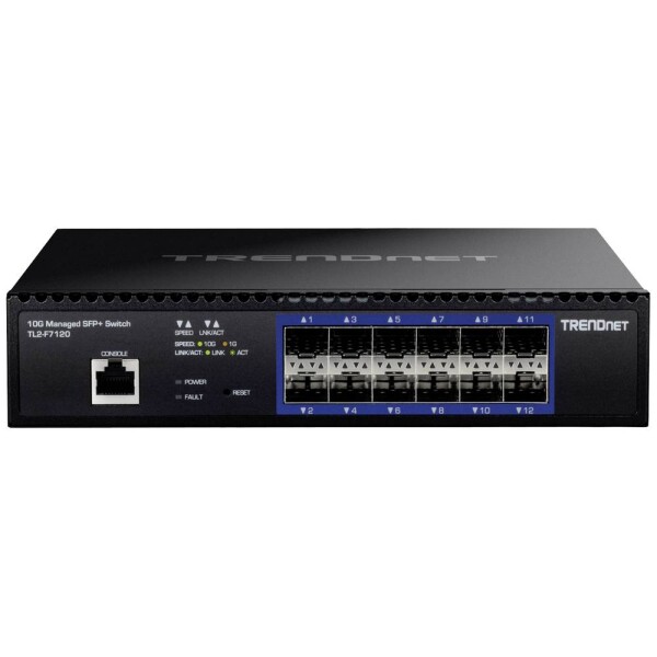 TrendNet TL2-F7120 sieťový switch SFP + 12 portů; TL2-F7120