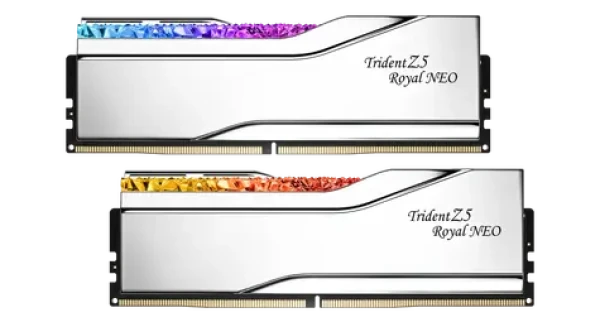 G.Skill Trident Z5 Royal NEO RGB 48GB (2x24GB) 8000Mhz strieborná / CL40-48-48-128 / DIMM / Non-ECC / EXPO (F5-8000J4048G24GX2-TR5NS)