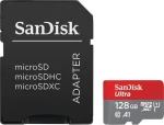 SanDisk Ultra microSDXC 128GB + adaptér / Class 10 / UHS-I / U3 / A1 / čítanie: až 120MBs (SDSQUA4-128G-GN6MA)
