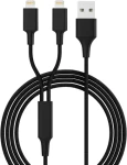 Smrter Hydra DUO čierna / Nabíjací kábel / Lightning / 1,2 m (SMRTER_HYDRA_DUO_L_BK)