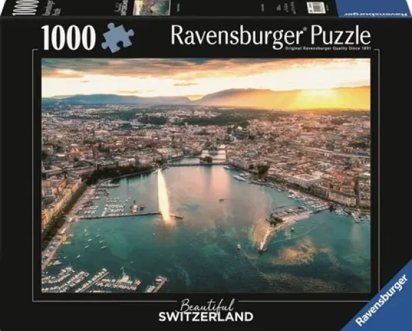 Ravensburger Západ slnka v srdci Ženevy /1000 dielikov/ od 14 rokov
